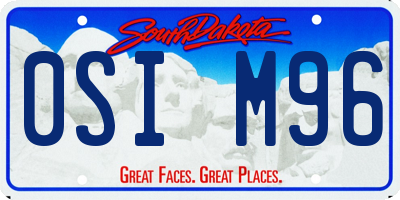 SD license plate 0SIM96