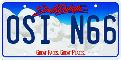 SD license plate 0SIN66