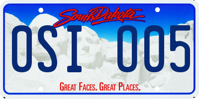 SD license plate 0SIO05