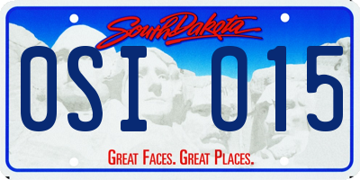 SD license plate 0SIO15