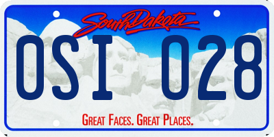 SD license plate 0SIO28