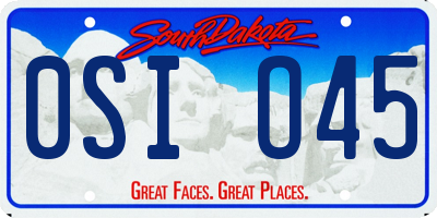 SD license plate 0SIO45