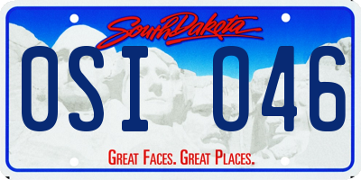 SD license plate 0SIO46