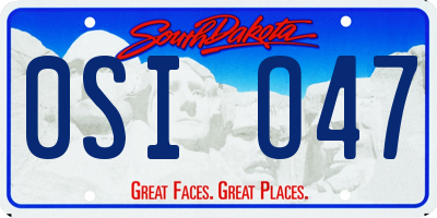 SD license plate 0SIO47