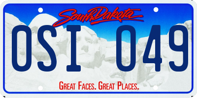 SD license plate 0SIO49