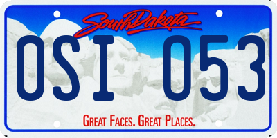 SD license plate 0SIO53