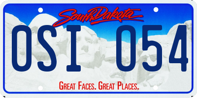 SD license plate 0SIO54