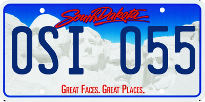 SD license plate 0SIO55
