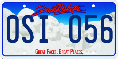 SD license plate 0SIO56