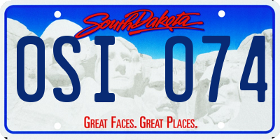 SD license plate 0SIO74