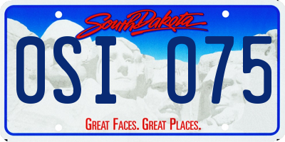 SD license plate 0SIO75