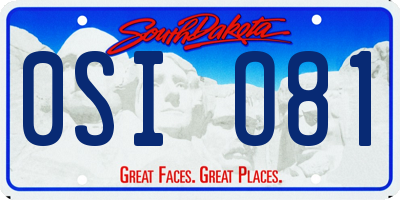 SD license plate 0SIO81