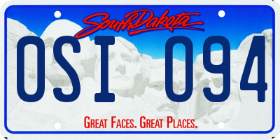 SD license plate 0SIO94