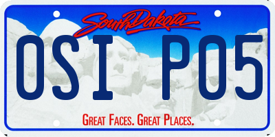SD license plate 0SIP05