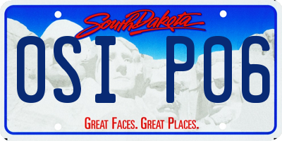SD license plate 0SIP06