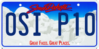 SD license plate 0SIP10