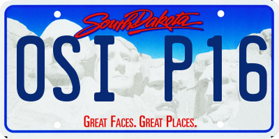 SD license plate 0SIP16