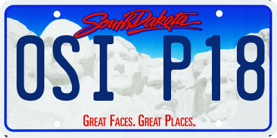 SD license plate 0SIP18