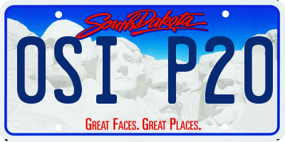 SD license plate 0SIP20