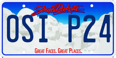 SD license plate 0SIP24