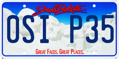 SD license plate 0SIP35