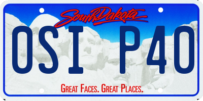 SD license plate 0SIP40