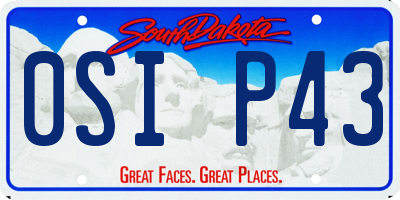 SD license plate 0SIP43