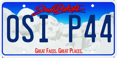 SD license plate 0SIP44