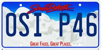 SD license plate 0SIP46