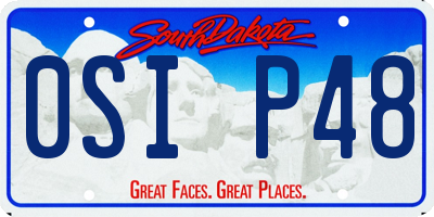 SD license plate 0SIP48