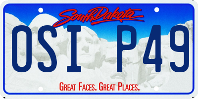 SD license plate 0SIP49