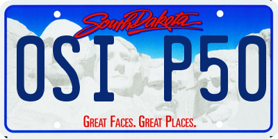 SD license plate 0SIP50