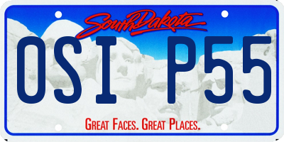 SD license plate 0SIP55
