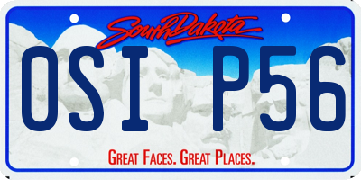 SD license plate 0SIP56