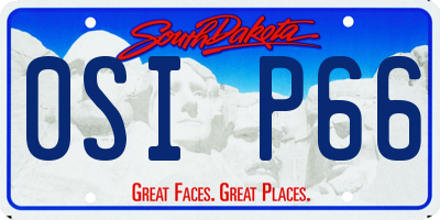 SD license plate 0SIP66