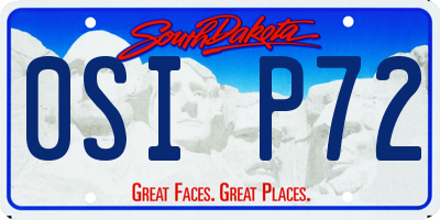 SD license plate 0SIP72