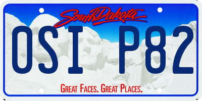 SD license plate 0SIP82