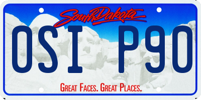 SD license plate 0SIP90