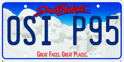 SD license plate 0SIP95