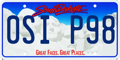 SD license plate 0SIP98