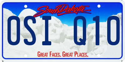 SD license plate 0SIQ10