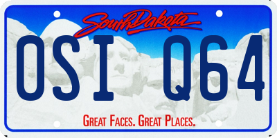 SD license plate 0SIQ64