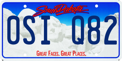 SD license plate 0SIQ82