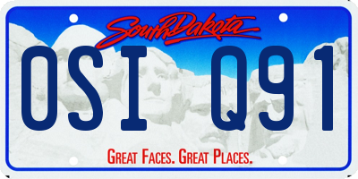 SD license plate 0SIQ91