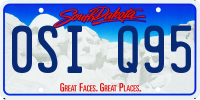 SD license plate 0SIQ95