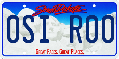 SD license plate 0SIR00