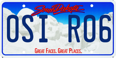 SD license plate 0SIR06