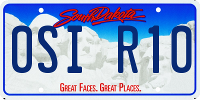 SD license plate 0SIR10