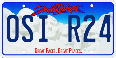 SD license plate 0SIR24