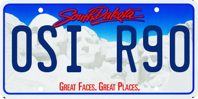 SD license plate 0SIR90
